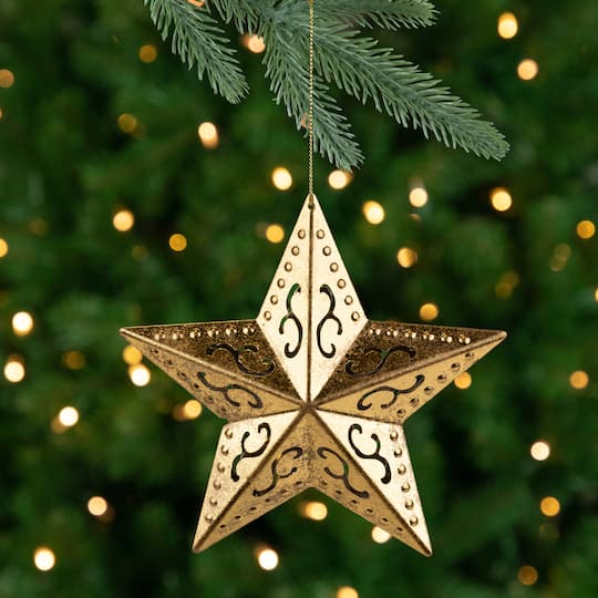 5.75" Gold Filigree Star Ornament
